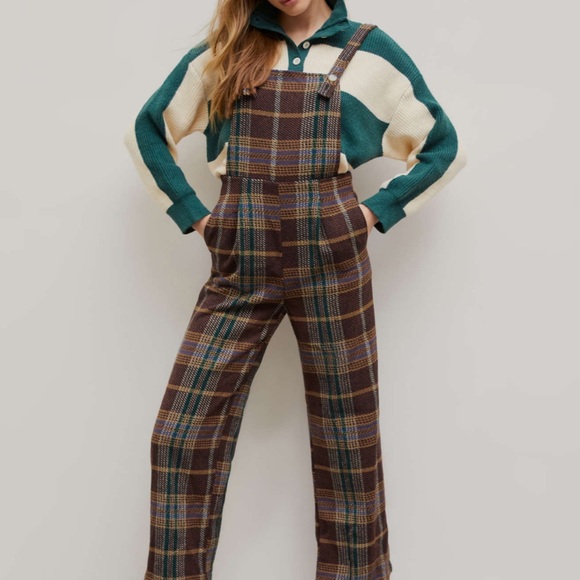 CIDER Brown and Yellow Jumpsuit Size medium - Picture 2 of 10